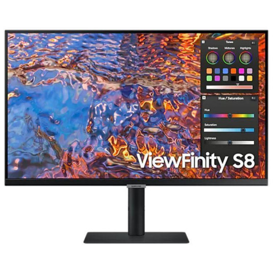 81,3 cm/32" (3840x2160) Samsung S32B800PXP ViewFinity S8 S32B800PXU 16:9 5ms IPS HDMI DisplayPort USB-C VESA Pivot 4K Musta