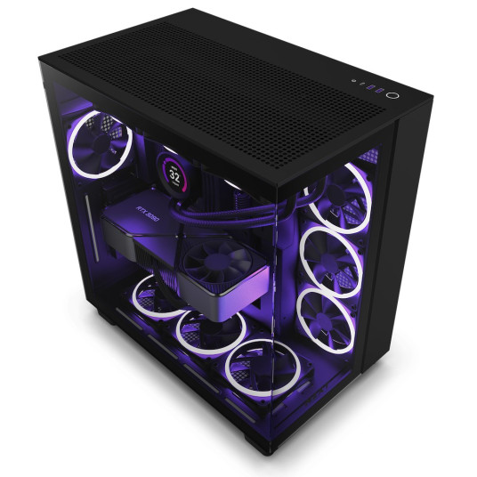 NZXT H9 Flow musta