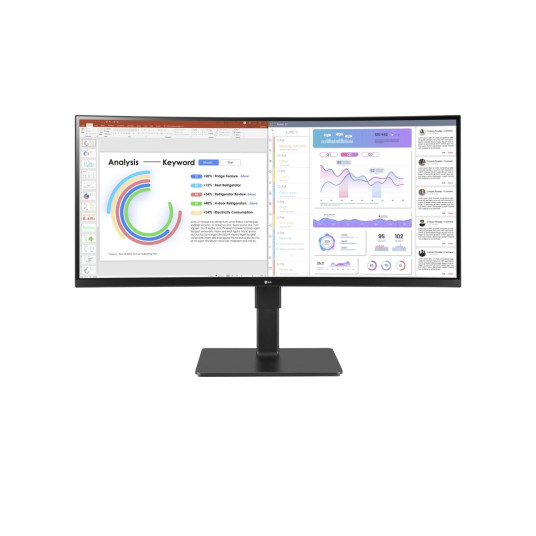 86,72 cm/34" (3440x1440) LG UltraWide 34BQ77QB-B 21:9 5ms 2xHDMI DisplayPort USB-C VESA-kaiutin UWQHD