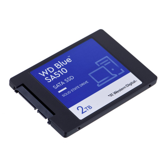 SSD|WESTERN DIGITAL|Blue SA510|2TB|SATA 3.0|Kirjoitusnopeus 520 Mt/s|Lukunopeus 560 Mt/s|2,5"|TBW 500 TB|MTBF 1750000 tuntia|WDS200T3B0A