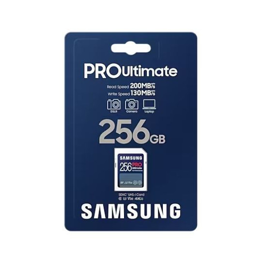 Samsung PRO Ultimate SDXC 256 Gt UHS-I U3 [Zapis 130MB/s Odczyt 200MB/s]