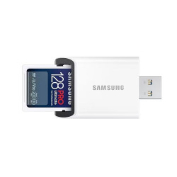 Samsung PRO Ultimate SDXC 128GB UHS-I U3 [Zapis 130MB/s Odczyt 200MB/s] z czytnikiem