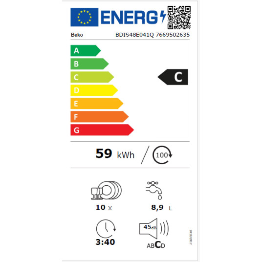 Astianpesukone BEKO BDIS48E041Q