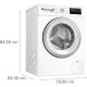 " Bosch WAN2813APL 4-sarjan etukuormauspesukone 8 kg 1400 rpm Valkoinen