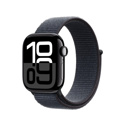 Älykello Apple Watch Series 10 GPS 42mm Jet Black Aluminium Case with Ink Sport Loop