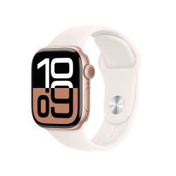 Älykello Apple Watch Series 10 GPS 42mm Rose Gold Aluminium Case with Light Blush Sport Band - S/M