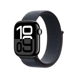 Älykello Apple Watch Series 10 GPS + Cellular 42mm Jet Black Aluminium Case with Ink Sport Loop