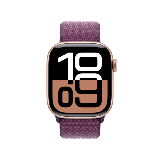 Älykello Apple Watch Series 10 GPS + Cellular 42mm Rose Gold Aluminium Case with Plum Sport Loop