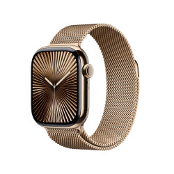 Älykello Apple Watch Series 10 GPS + Cellular 42mm Gold Titanium Case with Gold Milanese Loop