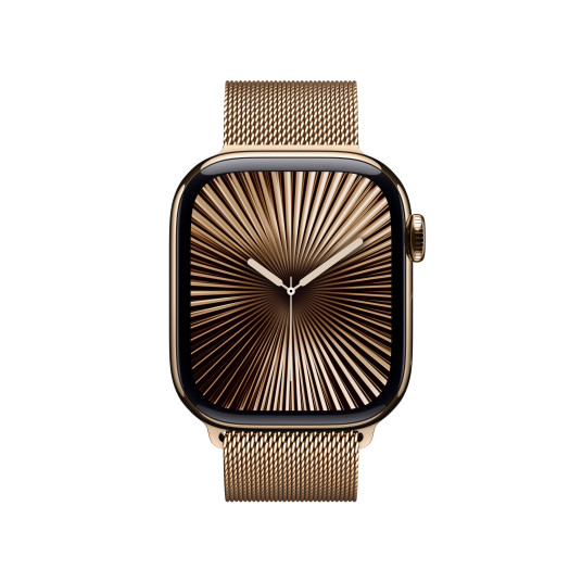 Älykello Apple Watch Series 10 GPS + Cellular 42mm Gold Titanium Case with Gold Milanese Loop