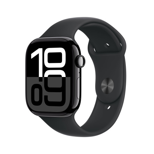 Älykello Apple Watch Series 10 GPS + Cellular 46mm Jet Black Aluminium Case with Black Sport Band - S/M