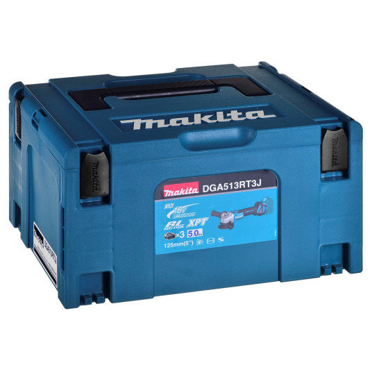 18 V 3x5,0 Ah akkukulmahiomakone DGA513RT3J MAKITA