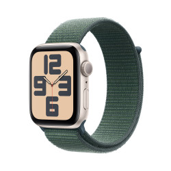 Älykello Apple Watch SE GPS 40mm Starlight Aluminium Case with Lake Green Sport Loop