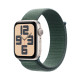 Älykello Apple Watch SE GPS 44mm Starlight Aluminium Case with Lake Green Sport Loop