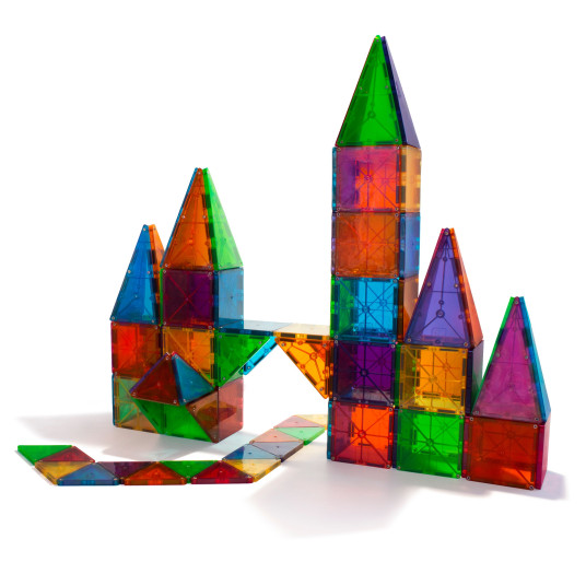 MAGNA-TILES Clear Colours - magneettirakennussarja, 100 osaa