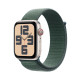 Älykello Apple Watch SE GPS + Cellular 40mm Starlight Aluminium Case with Lake Green Sport Loop