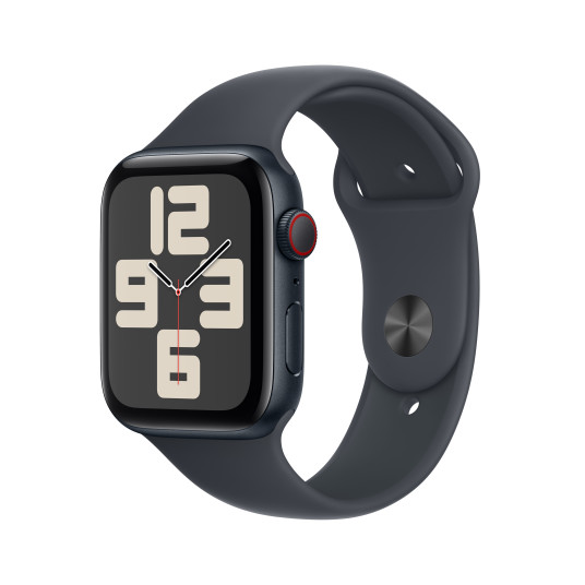 Älykello Apple Watch SE GPS + Cellular 44mm Midnight Aluminium Case with Midnight Sport Band - S/M