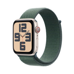 Älykello Apple Watch SE GPS + Cellular 44mm Starlight Aluminium Case with Lake Green Sport Loop