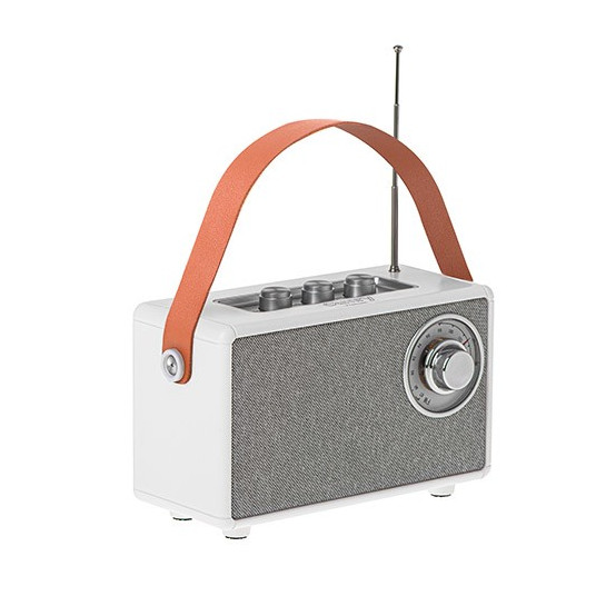 Bluetooth-kaiutin CR1902 FM USB-C valkoinen
