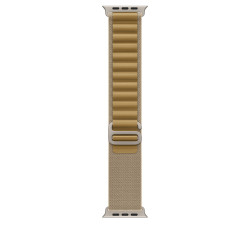 Rannekoru Apple Watch 49mm Tan Alpine Loop - Medium - Natural Titanium Finish