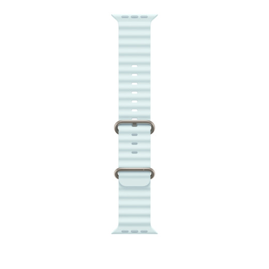 Rannekoru Apple Watch 49mm Ice Blue Ocean Band - Natural Titanium Finish