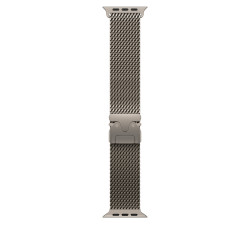 Rannekoru Apple Watch 49mm Natural Titanium Milanese Loop - Medium