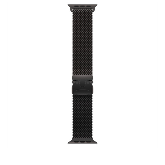 Rannekoru Apple Watch 49mm Black Titanium Milanese Loop - Large