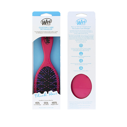 Wet Brush Custom Care Thick Hair Detangler kartáč na vlasy Pink