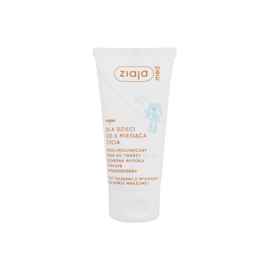 Face Sun Care Ziaja Med Kids Sunscreen Face Cream SPF50, 50ml