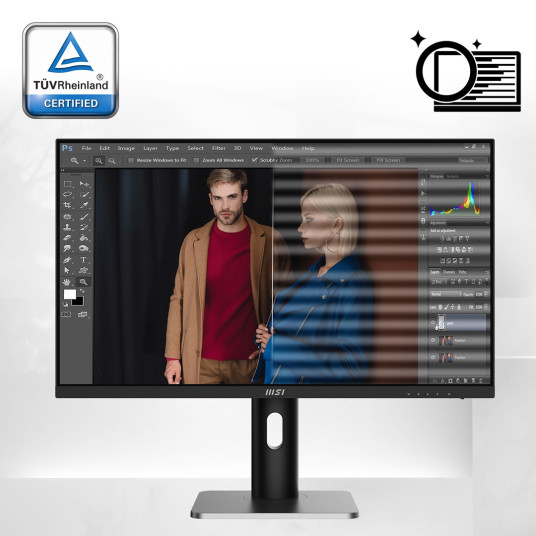 MSI PRO MP273QP tietokonenäyttö 68,6 cm (27") 2560 x 1440 pikseliä Wide Quad HD LED musta, hopea