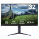 LCD-monitori|LG|31,5"|Panel IPS|2560x1440|16:9|180Hz|1 ms|Pivot|Korkeussäädettävä|Kallistus|Väri musta|32GS85Q-B