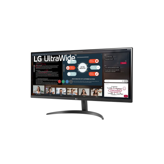 LG-näyttö 34WP500-B.BEU 34", IPS, UW FHD, 2560 x 1080, 21:9, 5 ms, 250 cd/m², HDMI-porttien määrä 2, 75 Hz