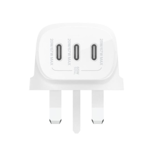 BOOSTCHARGE Laturi 67W USB-Cx3 PPS Valkoinen