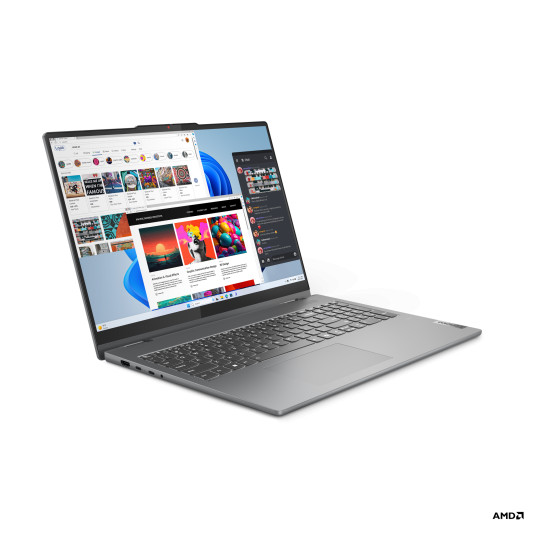 Kannettava tietokone Lenovo IdeaPad 5 2-in-1 16AHP9, AI-Powered PC, Ryzen 5 8645HS, 16 2048x1280, Windows 11 Home, 16GB, 512GB SSD, Luna Grey, AMD Radeon 760M, 83DS004RLT