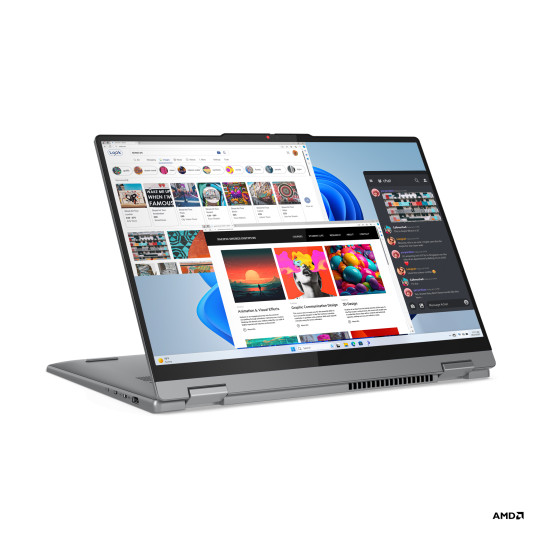 Kannettava tietokone Lenovo IdeaPad 5 2-in-1 16AHP9, AI-Powered PC, Ryzen 5 8645HS, 16 2048x1280, Windows 11 Home, 16GB, 512GB SSD, Luna Grey, AMD Radeon 760M, 83DS004RLT