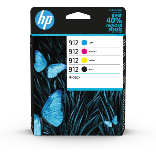 HP 912 4-pack musta/syaani/magenta/keltainen alkuperäinen mustekasetti