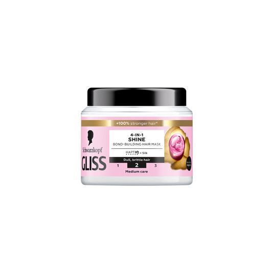 Hair Mask Schwarzkopf Gliss Shine 4-in-1 Hair Mask, 400ml