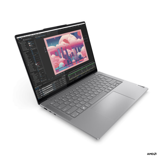 Kannettava tietokone Lenovo Yoga Pro 7 14AHP9, AI-Powered Gaming PC, 14.5 WQXGA, AMD Ryzen 7, RAM 16GB, 1TB SSD, NVIDIA GeForce RTX 3050, Windows 11 Home, Luna Grey 83E3004RLT
