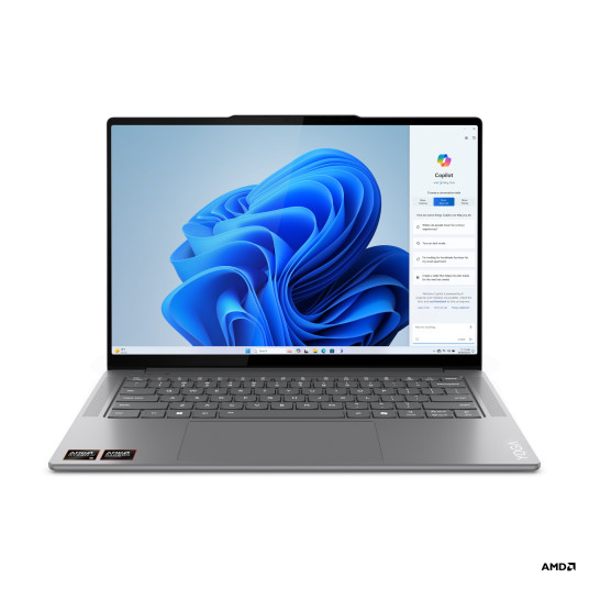 Kannettava tietokone Lenovo Yoga Pro 7 14ASP9, AI Copilot+ PC, AMD Ryzen AI 9 365, 14.5 2880 x 1800, Windows 11 Home, 32GB, 1TB SSD, Luna Grey, AMD Radeon 880M, 83HN0024LT