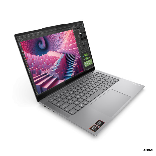 Kannettava tietokone Lenovo Yoga Pro 7 14ASP9, AI Copilot+ PC, AMD Ryzen AI 9 365, 14.5 2880 x 1800, Windows 11 Home, 32GB, 1TB SSD, Luna Grey, AMD Radeon 880M, 83HN0024LT