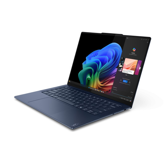 Kannettava tietokone Lenovo Yoga Slim 7 14Q8X9, AI Copilot+ PC, 14.5 3K, Snapdragon X Elite X1E-78-100, RAM 32GB, 1TB SSD, Qualcomm Adreno GPU, Windows 11 Home, Cosmic Blue 83ED001RMH