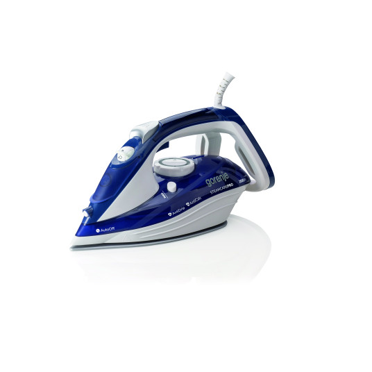 Gorenje Steam Iron SIH2600BLC Höyrysilitysrauta, 2600 W, Vesisäiliön tilavuus 350 ml, Jatkuva höyry 30 g/min, Sininen/Valkoinen