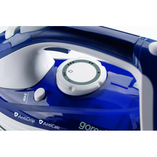 Gorenje Steam Iron SIH2600BLC Höyrysilitysrauta, 2600 W, Vesisäiliön tilavuus 350 ml, Jatkuva höyry 30 g/min, Sininen/Valkoinen