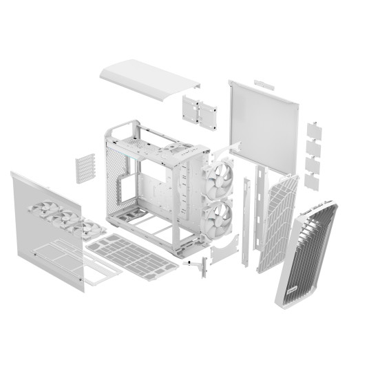 Fractal Design Torrent RGB White TG kirkas sävy