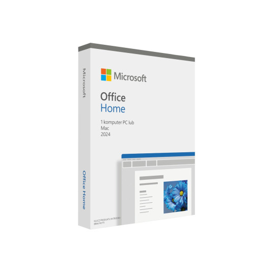 Microsoft® Office Home 2024 Polish EuroZone 1 lisenssi Medialess, Puola