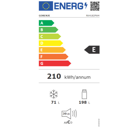 Jääkaappi GORENJE RK4182PW4