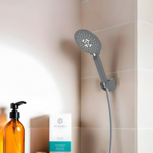 Handheld Showerhead, W1070, Grey Chrome, 100% PVC