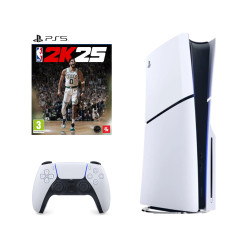 Pelikonsoli Sony Playstation 5 Slim (PS5) 1TB White + NBA 2K25 PS5 PS5 DISK