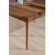 Extendable Dining Table, Barok, Walnut, 100% MELAMINE COATED PARTICLE BOARD