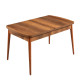 Extendable Dining Table, Barok, Walnut, 100% MELAMINE COATED PARTICLE BOARD